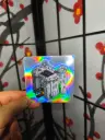 Sticker holographique château médiéval